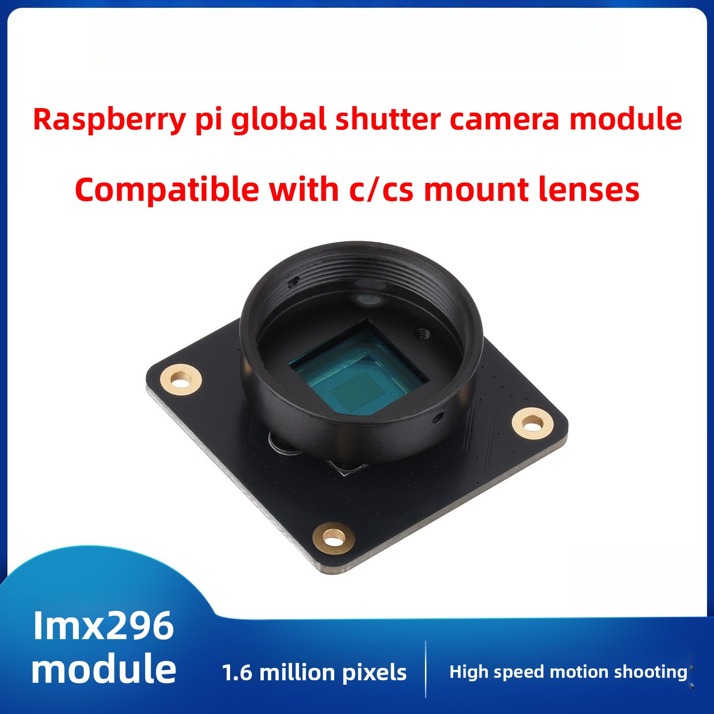 Global Shutter CMOS-Sensormodu – Raspberry Pi Global Shutter Camera Imx296 Bewertung und Preis